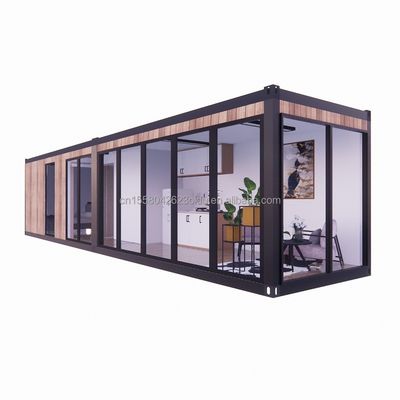 アウトドア・モダンデザイン 拡張可能なコンテナ ホーム プリファブリック 木造構造 家庭用カップル ホテルのための大きなガラスの日光室