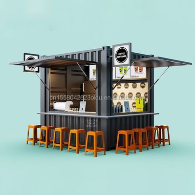 コーヒーショップ バー ストリート レストラン ガーデン ブース 10フィート 20フィートまたは40フィート 50/75/100mm 波サンドイッチパネル