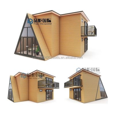 鉄筋鉄筋 折りたたみ 180g 移動型 40ft 20ft プリファブコンテナハウス ヴィラ ホテルショップの屋外での宿泊