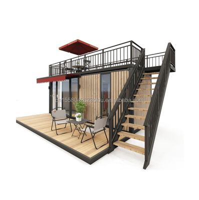 アルミ合金窓 20ft/40ft ホテル アパートメント ビラや小屋のための1階建ての小さな木製コンテナビル