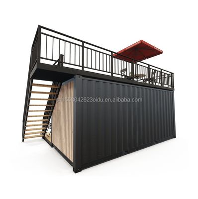 アルミ合金窓 20ft/40ft ホテル アパートメント ビラや小屋のための1階建ての小さな木製コンテナビル