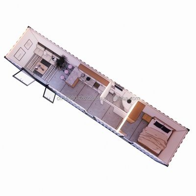 ホテル 40フィート プリファブ モジュラルの折り畳みコンテナ 急速な建設 鋼鉄管の小さな家 主な構造