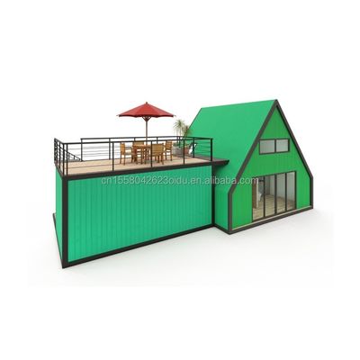 ヴィラ リビングまたはホテル エレガントな住宅用 プレファブコンテナハウス 鉄鋼三角形デザインのアルミ合金窓