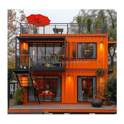 20フィートの現代的な高級プリファブハウス スタールサンドイッチパネル 屋外庭園生活のための改造された輸送コンテナ