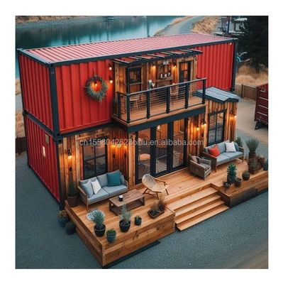 20フィートの現代的な高級プリファブハウス スタールサンドイッチパネル 屋外庭園生活のための改造された輸送コンテナ