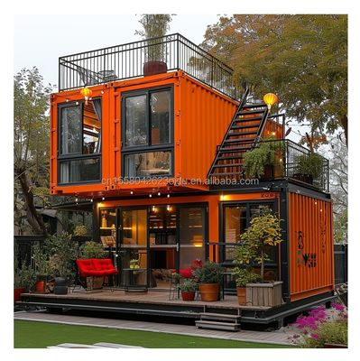 20フィートの現代的な高級プリファブハウス スタールサンドイッチパネル 屋外庭園生活のための改造された輸送コンテナ