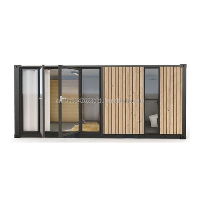 モダンな1階建てのコンテナハウス 贅沢なスタイル ホテル用の小さな木製プリファブビル アパートメント ビラや小屋