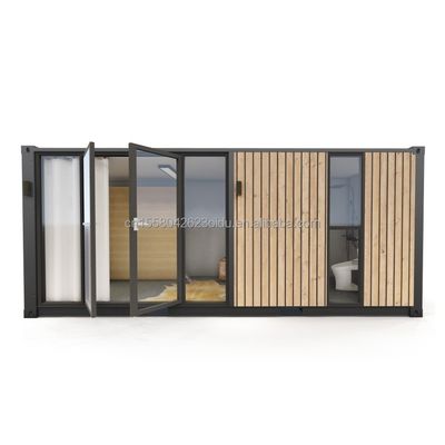 モダンな1階建てのコンテナハウス 贅沢なスタイル ホテル用の小さな木製プリファブビル アパートメント ビラや小屋