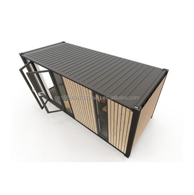 モダンな1階建てのコンテナハウス 贅沢なスタイル ホテル用の小さな木製プリファブビル アパートメント ビラや小屋