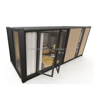 モダンな1階建てのコンテナハウス 贅沢なスタイル ホテル用の小さな木製プリファブビル アパートメント ビラや小屋