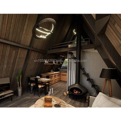 鉄鋼の折りたたみプリファブハウス 現代の屋外生活と専門コンテナのためのリビングフォレスト ホテルルーム
