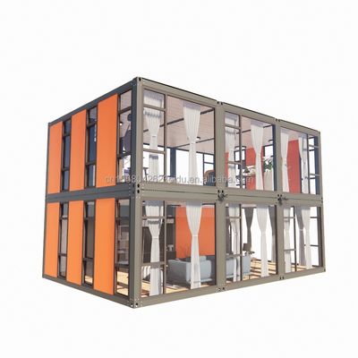ホテル フラットパック 鉄鋼製品 モダンデザイン 製造 アパート Cbox 豪華 2層ポータブル コンテナハウス