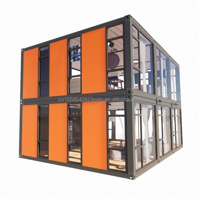 ホテル フラットパック 鉄鋼製品 モダンデザイン 製造 アパート Cbox 豪華 2層ポータブル コンテナハウス