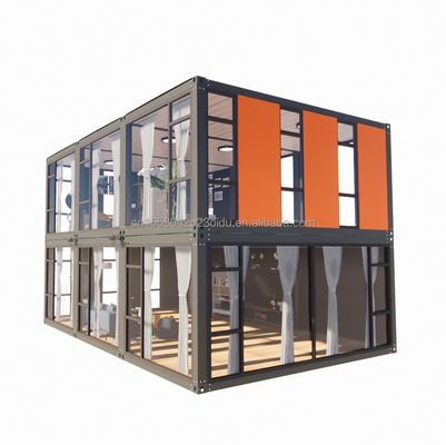 ホテル フラットパック 鉄鋼製品 モダンデザイン 製造 アパート Cbox 豪華 2層ポータブル コンテナハウス