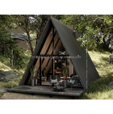 アルミ窓 現代の持ち運び可能な鋼鉄の三角形 プリファブリック 木造の家 家やホテル用の取り外せるコンテナ 1