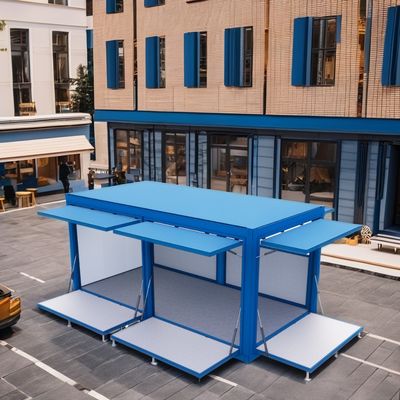 カスタマイズされた色 10ft 20ft 拡張可能なコンテナショップ ポップアップフードトラック バーのためのプリファブハウス コーヒーショップ 小売活動バー