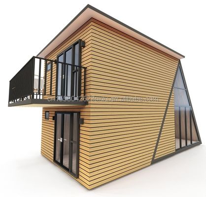 持ち運び可能な小さなホーム 製前住宅 鋼筋枠 鋼筋を折りたたむガルバン化 180g と 50/75/100mm 波サンドイッチパネル壁