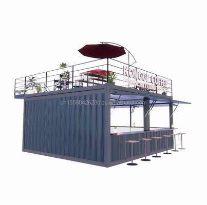 都市住宅用のモダンデザインのモバイルコンテナバー 完全装備 プレファブ レストランとコーヒーショップ カスタマイズされた色