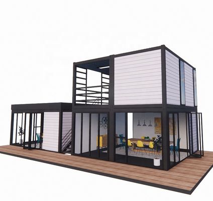 40フィートの現代製の二階建てのコーヒーバー レストラン ファストフードショップ ミニ ミニ移動式屋外コンテナ