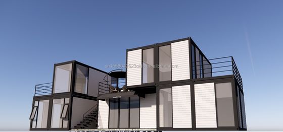 40フィートの現代製の二階建てのコーヒーバー レストラン ファストフードショップ ミニ ミニ移動式屋外コンテナ