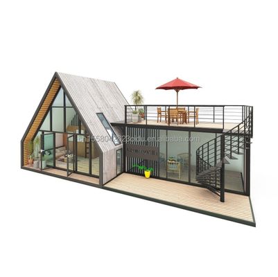 木造小屋 キャビン/小さな三角形 鋼筋構造 A枠ハウスキット ホテルや生活のための中国デザインスタイル