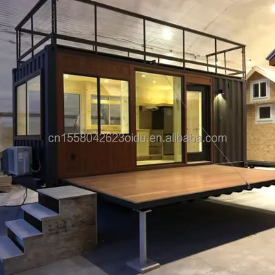 20フィート フラットパック コンテナ モダンデザイン スチール プリファブリック モバイル ホーム カフェ バー 屋台と屋外用