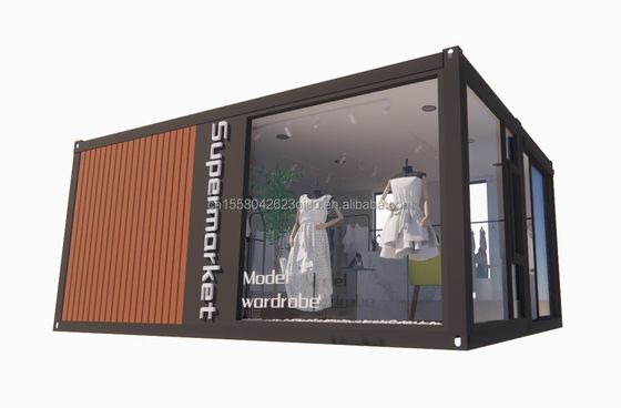 ガルバネス製鋼 折りたたみ 拡張容器 モバイルショップ 衣料品 展示室 アルミ合金窓と現代デザイン