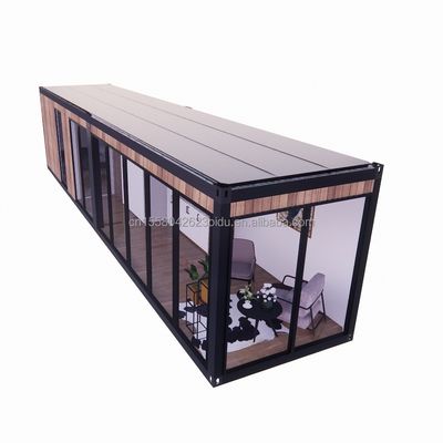 リゾート ホテルの宿泊施設 鋼鉄の角管と現代的な木材で平らなパッケージで作られています