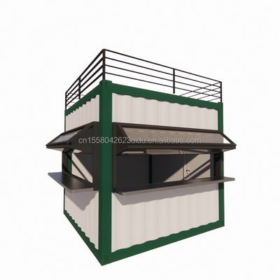 壁 50/75/100mm ウォーブサンドイッチパネル 20ft/40ft プリファブリック モバイルバー カスタマイズ可能 10 FT モダンプリファブ ミニショップ