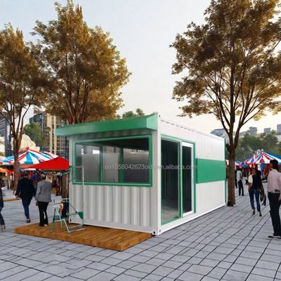 40 FT 拡張可能な移動コンテナ ストア 壁 50/75/100mm 波サンドイッチパネルのためのプリファブリックハウス