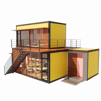 商用 ストリート ショップ 折りたたむ部屋 黄色と組み合わせ 産業リノベーション 屋外風 フラットパック コンテナハウス