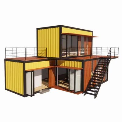 商用 ストリート ショップ 折りたたむ部屋 黄色と組み合わせ 産業リノベーション 屋外風 フラットパック コンテナハウス