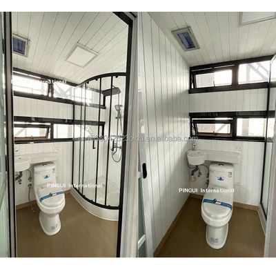 鋼鉄製 折りたたみ 180g プリファブリックハウス 20フィート 鋼鉄構造 庭園と木製のモバイルデザインの太陽の家