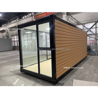 鋼鉄製 折りたたみ 180g プリファブリックハウス 20フィート 鋼鉄構造 庭園と木製のモバイルデザインの太陽の家