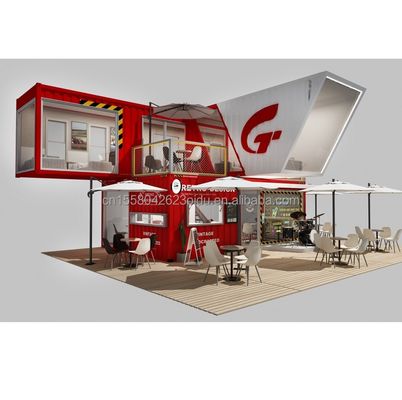 カスタマイズされた色 10ft 20ft モダン モバイル モジュール式プリファブハウス 簡単にインストール フラットパック プリファブリケート 脱ぎ取れるコンテナ