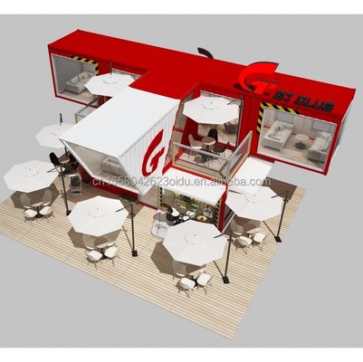 カスタマイズされた色 10ft 20ft モダン モバイル モジュール式プリファブハウス 簡単にインストール フラットパック プリファブリケート 脱ぎ取れるコンテナ