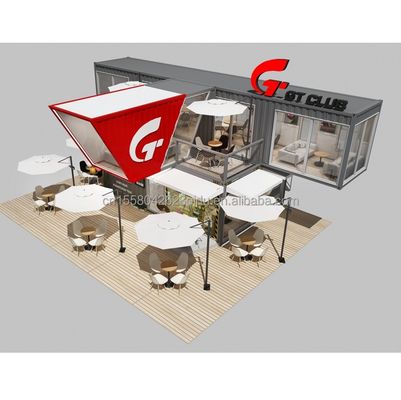 カスタマイズされた色 10ft 20ft モダン モバイル モジュール式プリファブハウス 簡単にインストール フラットパック プリファブリケート 脱ぎ取れるコンテナ