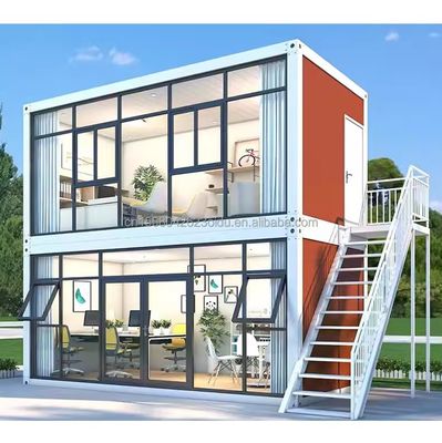 オフィス 改造された出荷コンテナ 屋外企業用 鋼模型の二階建てのプリファブリック コンテナハウス