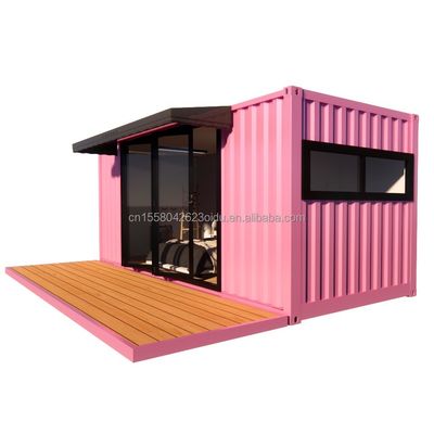 住宅用モジュール式プリファブリックトレーラー 50/75/100mm ウォーブサンドイッチパネル壁 20フィート モダンデザインスタイル