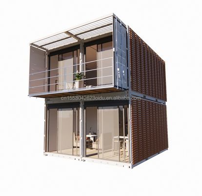 オフィス 改造された出荷コンテナ 屋外企業用 鋼模型の二階建てのプリファブリック コンテナハウス