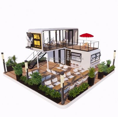 鋼筋構造枠 溶接 20フィート 高級 携帯式 プリファブリック住宅 食品用 カスタマイズされた色 ストリートカフェ
