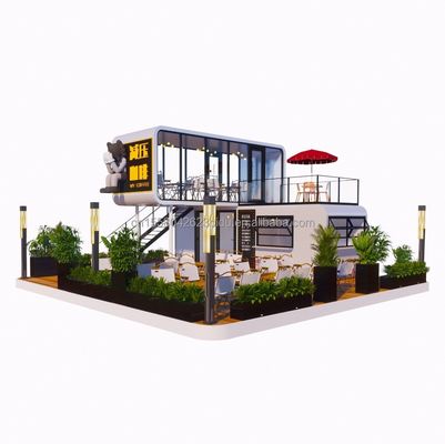 鋼筋構造枠 溶接 20フィート 高級 携帯式 プリファブリック住宅 食品用 カスタマイズされた色 ストリートカフェ