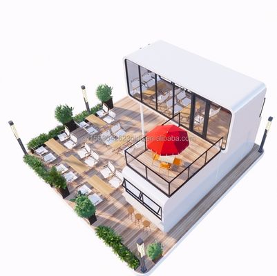 鋼筋構造枠 溶接 20フィート 高級 携帯式 プリファブリック住宅 食品用 カスタマイズされた色 ストリートカフェ