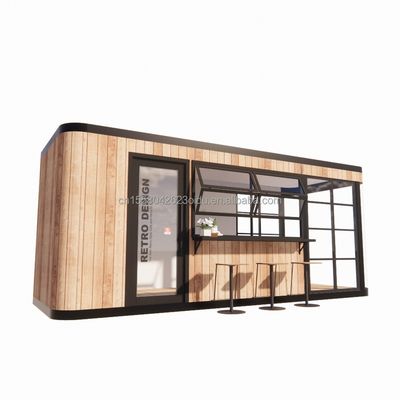 鉄鋼管構造 20FT コンテナ カフェバー モバイル サンライトハウス オーダーメイド色の屋外バー