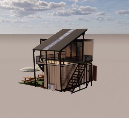 鉄筋 カーブ デザイン 鉄筋 構造 豪華 コンテナ用 モジュール型 ビラ プリファブリック 住宅