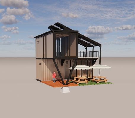 鉄筋 カーブ デザイン 鉄筋 構造 豪華 コンテナ用 モジュール型 ビラ プリファブリック 住宅