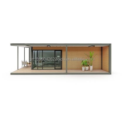 モダンなデザイン 木製プラスチックコンテナ 素材とプリファブリック構造の住宅