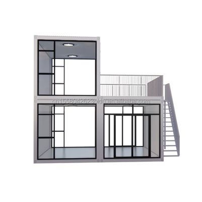 臨時オフィス ホテルショップ 木造住宅 50/75/100mm 波サンドイッチパネル 壁 現代の20フィート 迅速組立コンテナ