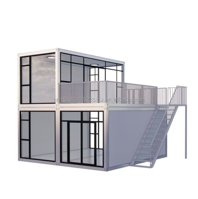 臨時オフィス ホテルショップ 木造住宅 50/75/100mm 波サンドイッチパネル 壁 現代の20フィート 迅速組立コンテナ