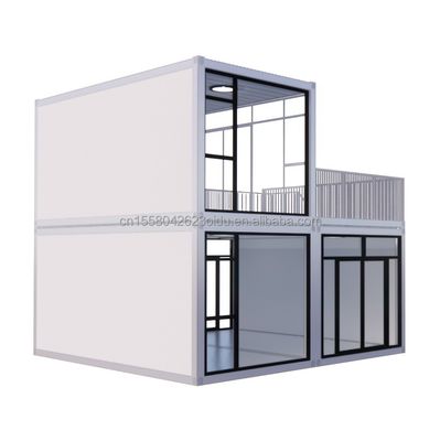 臨時オフィス ホテルショップ 木造住宅 50/75/100mm 波サンドイッチパネル 壁 現代の20フィート 迅速組立コンテナ